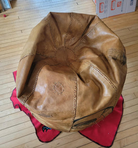 Authentic Brazilian Leather Bean Bag Chair