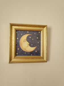 Moon Print In Gold Frame