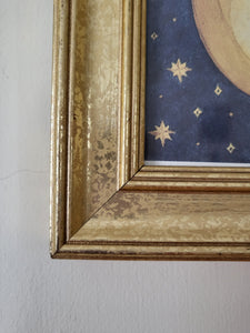 Moon Print In Gold Frame