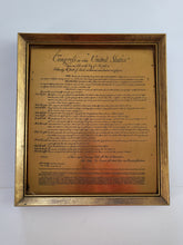 Load image into Gallery viewer, Framed Congrels of the United States on Copper Plate
