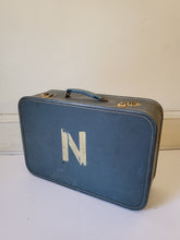 Load image into Gallery viewer, Blue Vintage Travel Suitcase
