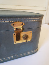 Load image into Gallery viewer, Blue Vintage Travel Suitcase
