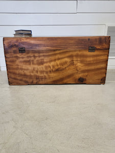 Light Brown Vintage Wood Storage Chest/Trunk