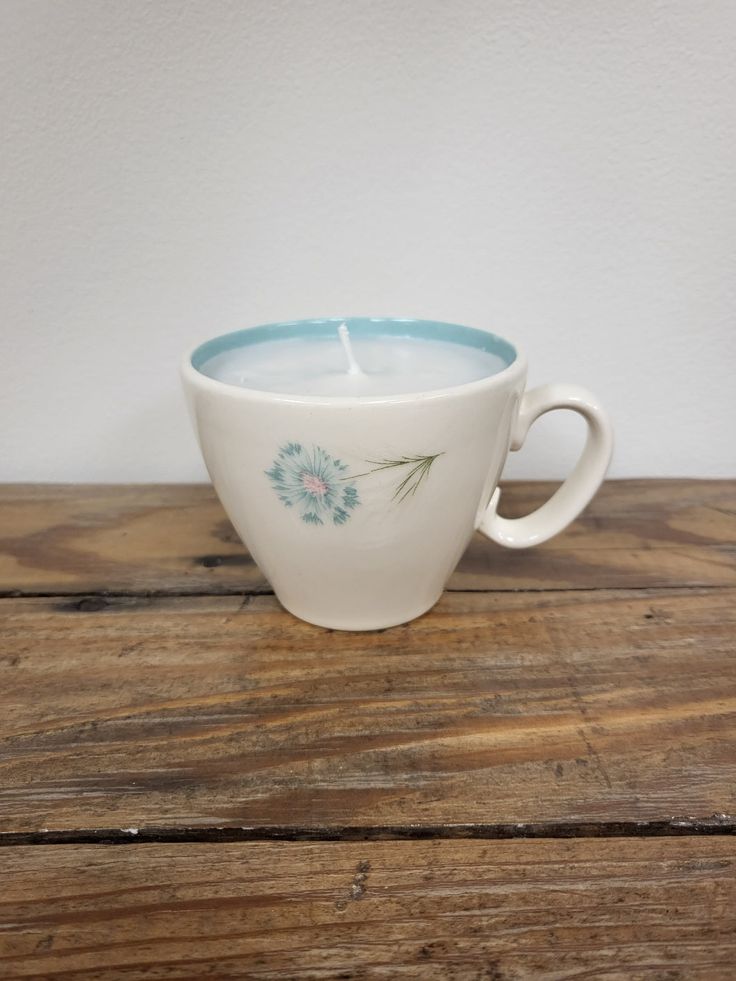 Scented Candle in Floral Ceramic Tea Cup