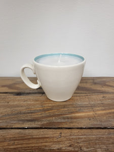Scented Candle in Floral Ceramic Tea Cup