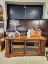 Load image into Gallery viewer, Wooden TV Console Stand w/ Sliding Glass Doors
