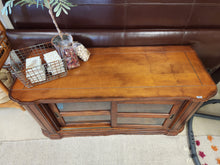 Load image into Gallery viewer, Wooden TV Console Stand w/ Sliding Glass Doors
