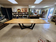 Load image into Gallery viewer, Erhard Rectabgular Solid Wood &amp; Metal Dining Table
