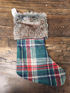 14"H Fabric Flannel Stocking