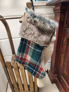 14"H Fabric Flannel Stocking