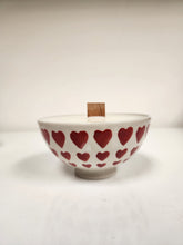 Load image into Gallery viewer, Scented Candle in Red &amp; White Ceramic Bowl

