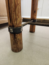 Load image into Gallery viewer, Handmade Industrial Wood And Metal Bar Table
