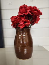 Load image into Gallery viewer, Brown Glazed Ceramic Vase w/ Handle
