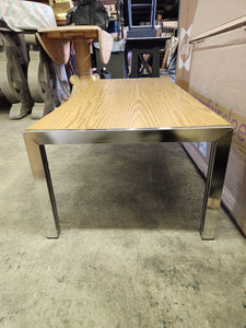 Wood & Metal (Chrome) Coffee Table & Side Table Set