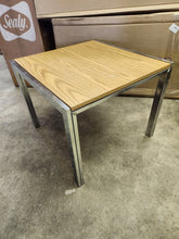 Load image into Gallery viewer, Wood &amp; Metal (Chrome) Coffee Table &amp; Side Table Set

