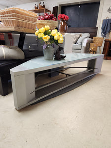 Chrome and Glass TV Stand