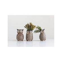 Load image into Gallery viewer, Stoneware Owl Vase
