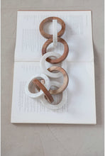 Load image into Gallery viewer, Acacia Wood and Marble Chain with 8 Links

