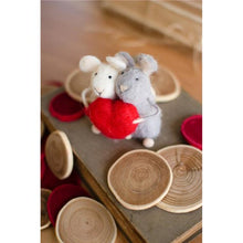 Load image into Gallery viewer, Wool Felt Mice w/ Heart Ornament
