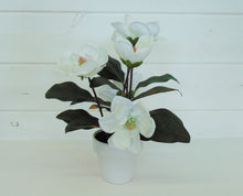 Load image into Gallery viewer, Artificial White Flowers In White Pot
