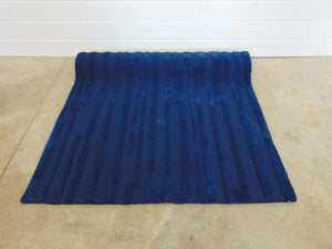 5x7 Dark Blue Wool Blend Area Rug