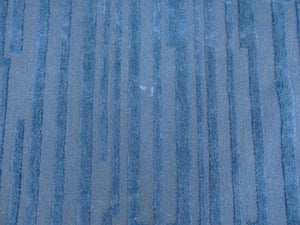 5x7 Dark Blue Wool Blend Area Rug