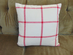 Red Striped Throw Pillow