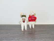Load image into Gallery viewer, Wool Felt Mouse in Outfit Ornament
