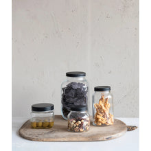 Load image into Gallery viewer, 20 oz. Glass Jar with Black Metal Lid
