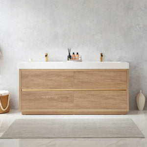 Huesca 72" Double Bathroom Sink Vanity - Partial