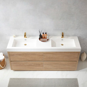 Huesca 72" Double Bathroom Sink Vanity - Partial