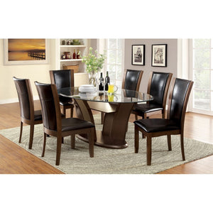 Furniture of America Waverly Contemporary Faux Leather Dining Side Chair
