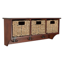 Load image into Gallery viewer, Finley Hanging 3- Wicker Basket Wall Rack

