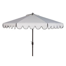 Load image into Gallery viewer, Venice Single-scallop 8.5-ft. Crank White/Black Outdoor Umbrella

