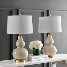 Load image into Gallery viewer, Cream &amp; Gold Table Lamp w/ White Shade
