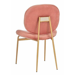 Pink / Dusty Rose Gold Velvet Side Chair