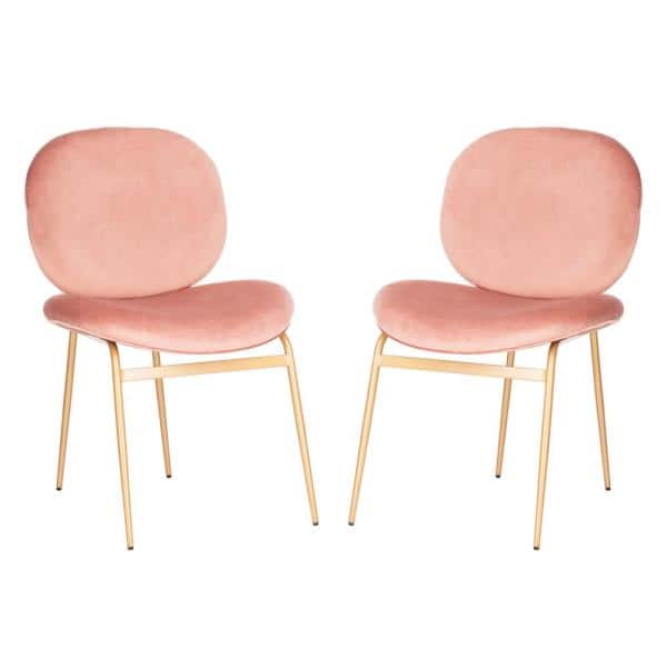 Pink / Dusty Rose Gold Velvet Side Chair