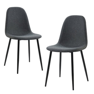 Gray Fabric Parvin Side Chair