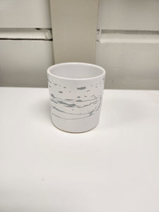 White and Gray Ceramic Candle Holder
