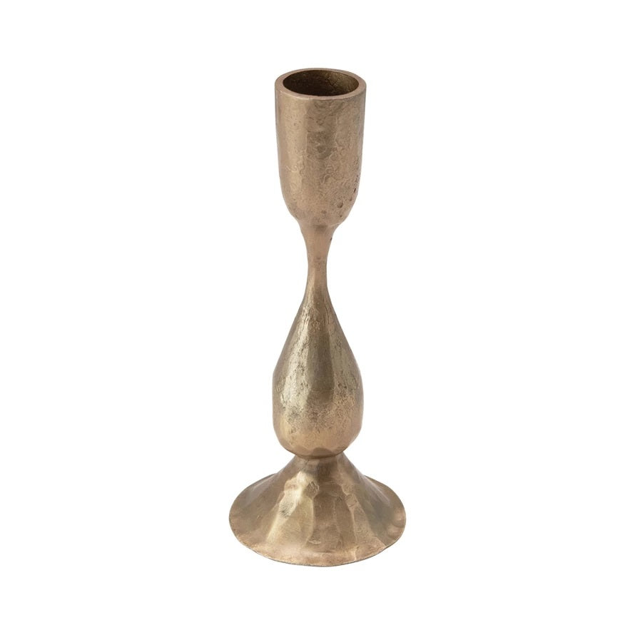 Hand-Forged Metal Taper Holder with Antique Finish