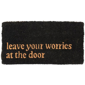 Natural Coir Doormat "Leave Your Worries At The Door"