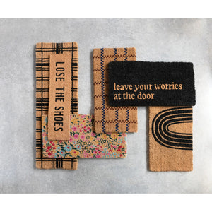 Natural Coir Doormat "Leave Your Worries At The Door"