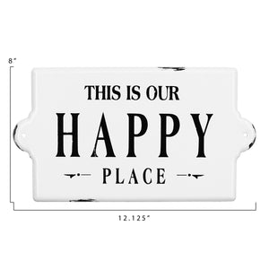 "This is Our Happy" Enameled Wall Decor