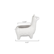 Load image into Gallery viewer, Ceramic White Llama Planter

