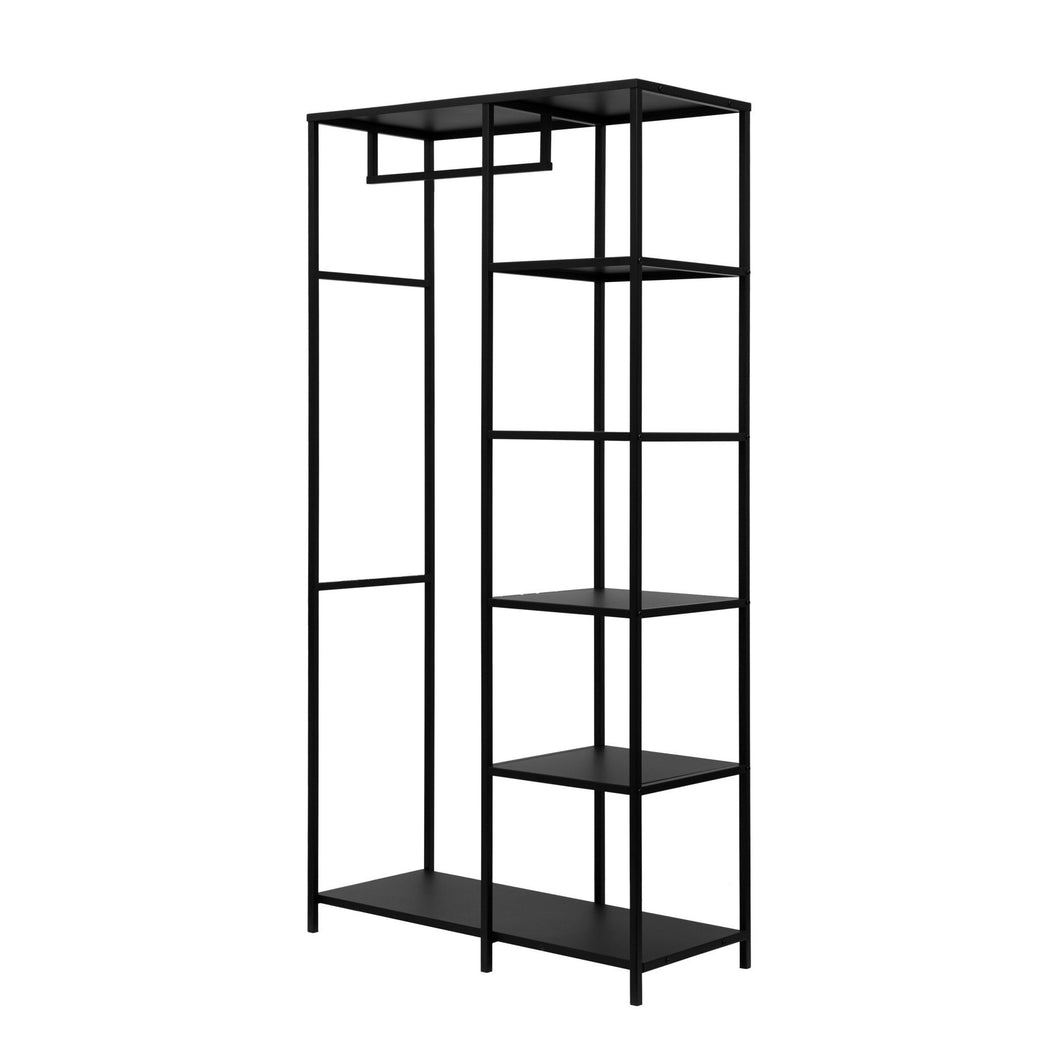 Black Metal Shelf with 5 Shelves