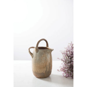 72 oz. Stoneware Watering Pitcher with Handles, Reactive Glaze