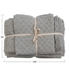 Load image into Gallery viewer, King Quilted Jacquard Bed Cover w/ 2 King Shams, Set of 3

