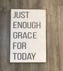 Just Enough Grace... Wood Framed Wall Decor