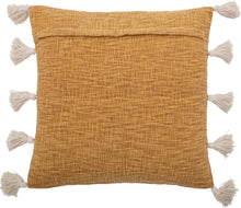 Load image into Gallery viewer, Cotton Throw Pillow with Stripes and Tassels

