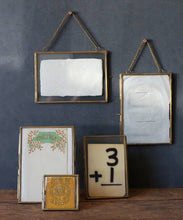 Load image into Gallery viewer, Brass and Glass Photo Frame, 2 Styles

